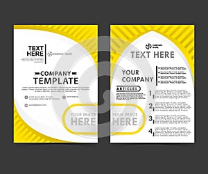yellow business flayer concept templates