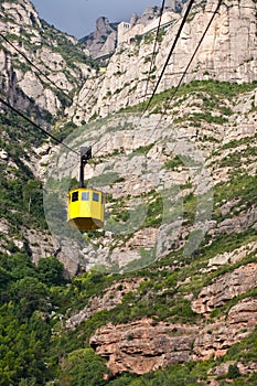 Yellow cable car