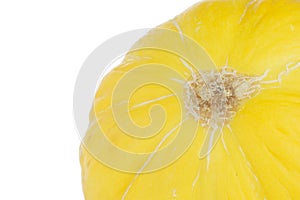 Yellow canary melon isolated on white