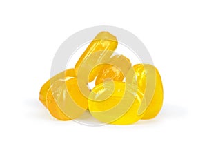 Yellow candy fruit caramel