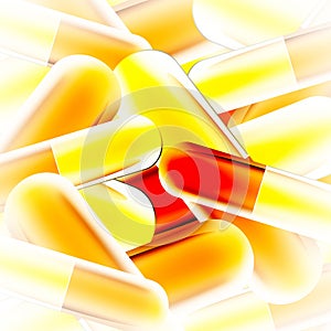 Yellow capsule background