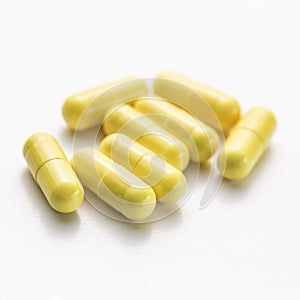 Yellow capsule drugs therapy doctor flu antibiotic pharmacy medicine medical