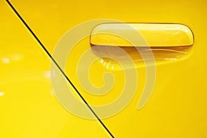 Yellow Car door handle Using wallpaper or background