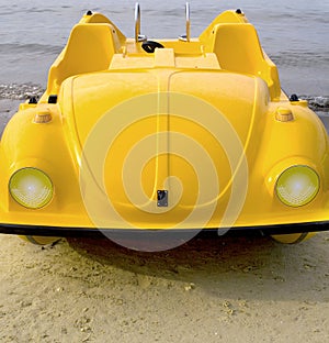 Yellow car pedalo