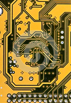 Yellow card with chips