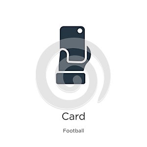 Yellow card icon vector. Trendy flat yellow card icon from football collection isolated on white background. Vector illustration