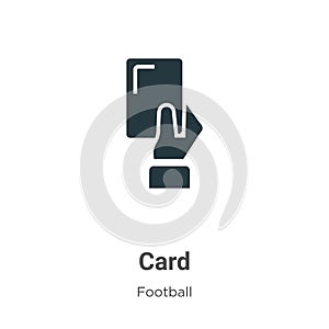 Yellow card vector icon on white background. Flat vector yellow card icon symbol sign from modern football collection for mobile