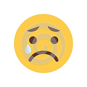 Yellow Cartoon Face Cry Sad Upset Emoji People Emotion Icon