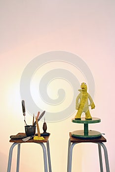 Yellow cartoon figurine