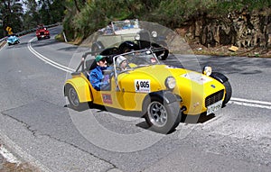 Yellow Caterham Sports Car
