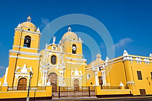 Yellow Cathedral in Trujillo, Peru photo
