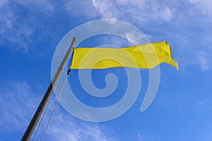 Yellow Beach Caution Flag