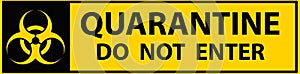 Yellow caution sign of biohazard warning, stop Coronovirus design concept