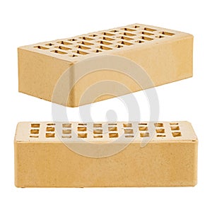 Yellow ceramic brick is highlighted on a white background