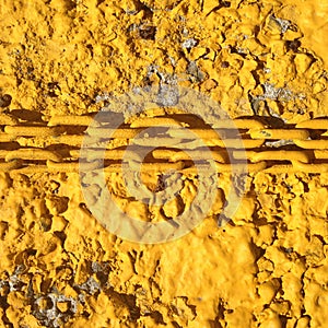 Yellow chain on yellow background