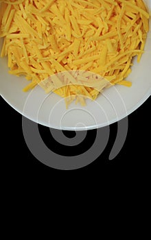 Yellow Cheddar Cheese in Bowl