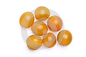 Yellow Cherry Tomato Organic on a white background