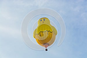 Yellow chick hot air balloon