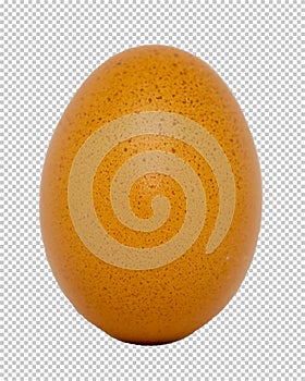 Yellow chicken egg on transparent background, png