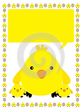 Yellow chicken frame