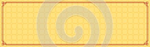 Yellow chinese square abstract banner