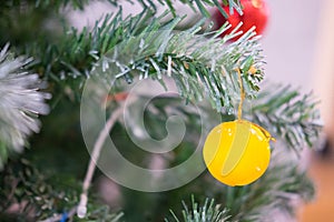 Yellow Christmas ball