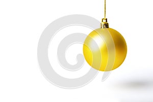 Yellow christmas ball