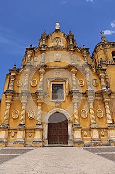 Yellow church - Recoleccion in Leon, Nicaragua photo