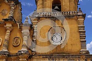 Yellow church - Recoleccion in Leon, Nicaragua photo