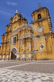 Yellow church - Recoleccion in Leon, Nicaragua photo