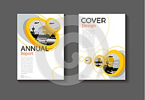Yellow Circle background modern cover design modern book cover a