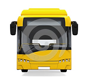 Yellow City Bus Isolated