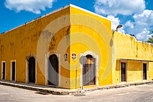 The yellow city of Izamal in Yucatan, Mexico