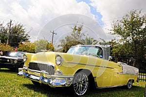 Yellow classic car