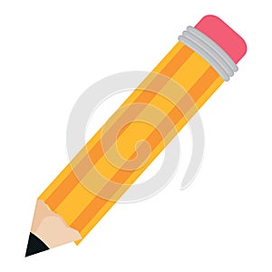 Yellow classic pencil. Vector