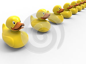 Yellow classic rubber bath duck toys