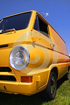Yellow classic van