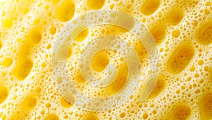 Yellow cleaning sponge surface texture