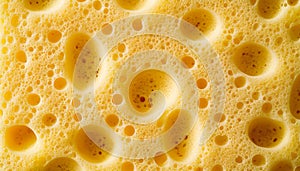 Yellow cleaning sponge surface texture