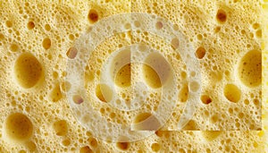 Yellow cleaning sponge surface texture