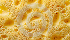 Yellow cleaning sponge surface texture
