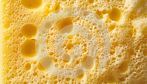 Yellow cleaning sponge surface texture