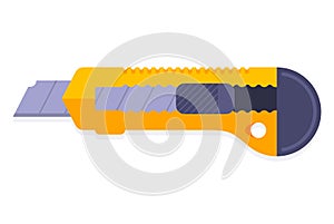 yellow clerical cutter on a white background.