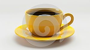 The yellow coffee cup.AI generated image