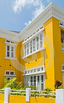 Yellow Colonial House