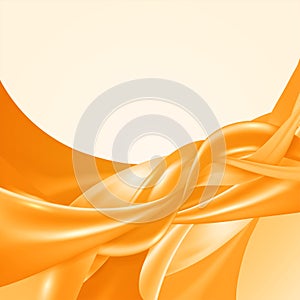Yellow color abstract design background satin smooth texture. vector illustration.