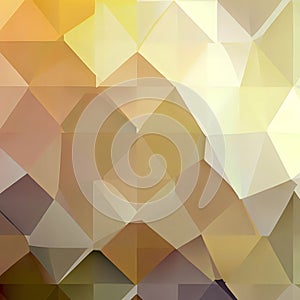 yellow color background with seamless polygon pattern and reflection ai generated