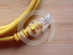 Yellow color broadband cable jack