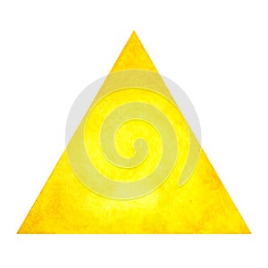 Yellow color of chakra symbol solar plexus concept, watercolor painting