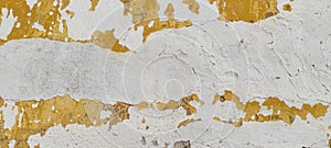 Yellow color dirty demaged concrete surface photo